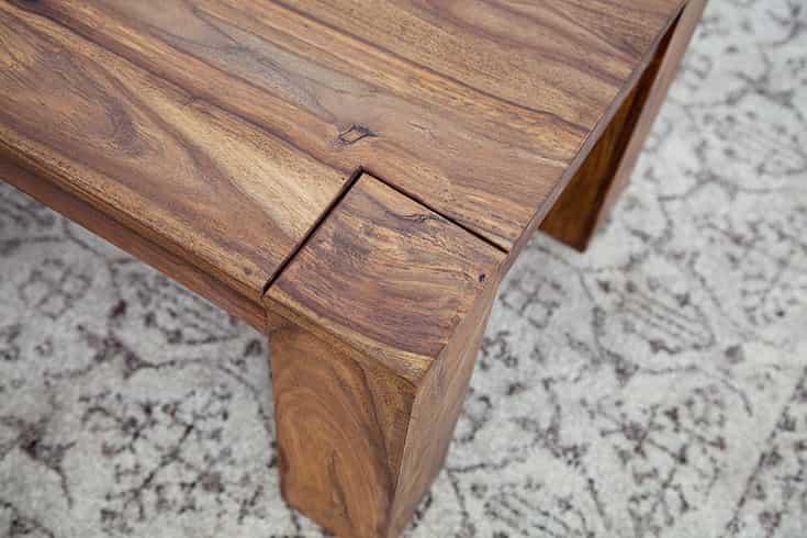 WoodsBuddy CraftLine Solid Wood Coffee Table – 3 ft