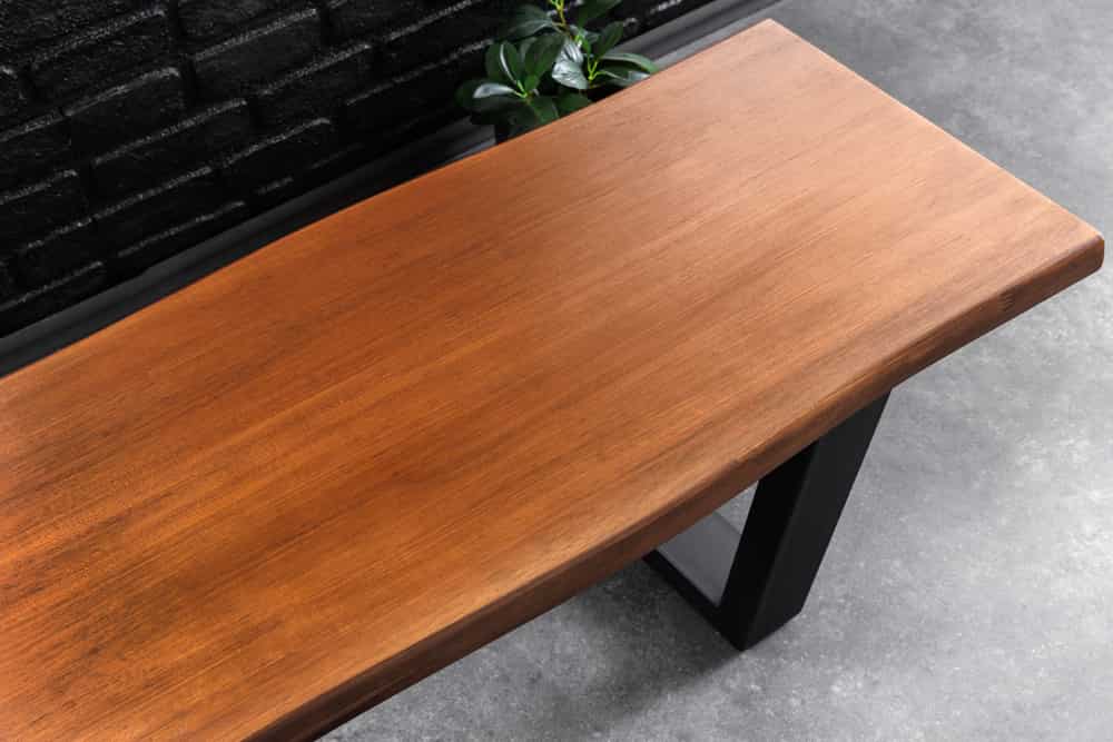 WoodsBuddy Solid Wood Live Edge Bench | Natural Wood Seating Bench