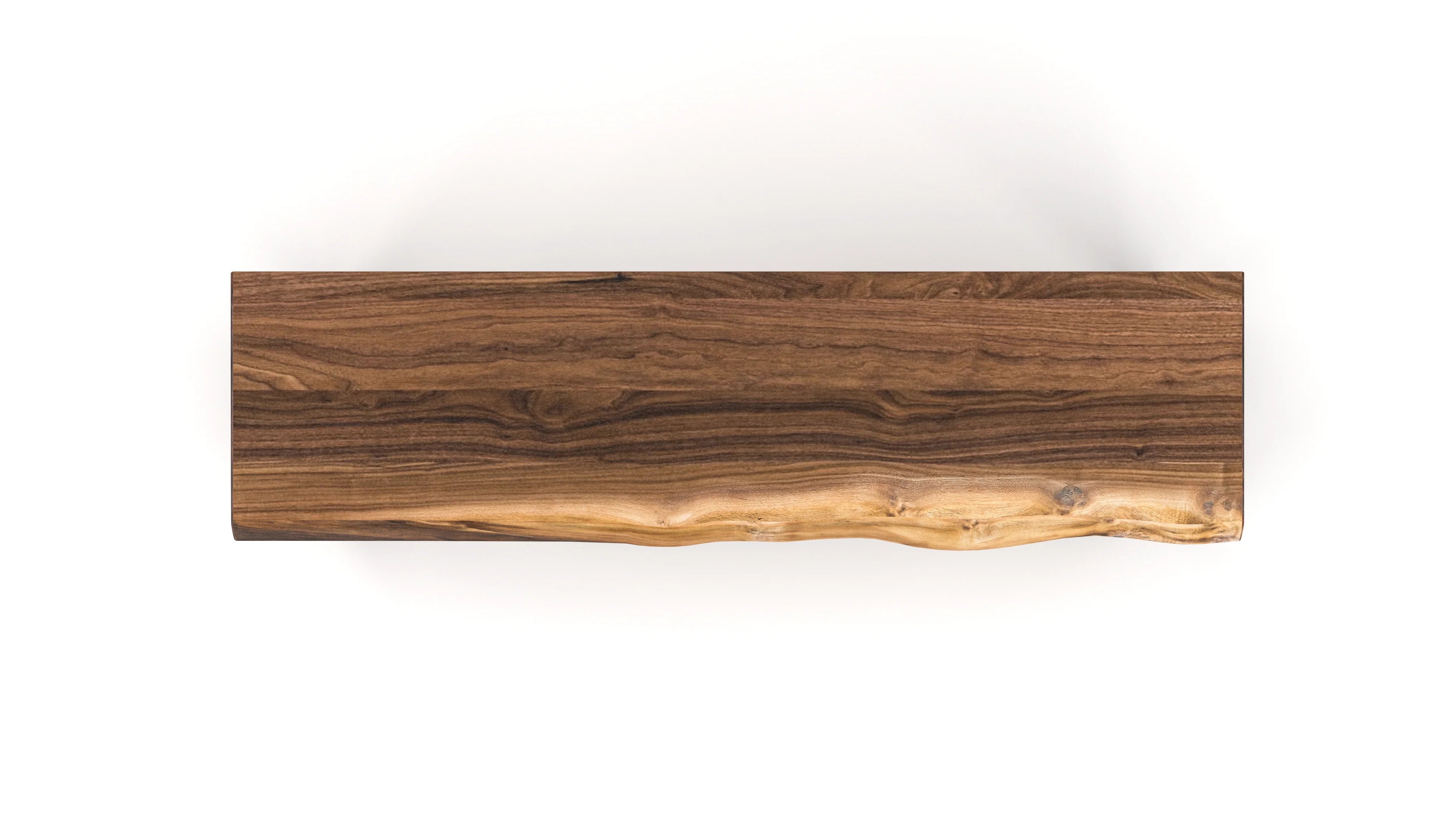 Sylvan Raw Black Walnut Live Edge Bench - 4ft Single Solid Wood Slab | WoodsBuddy