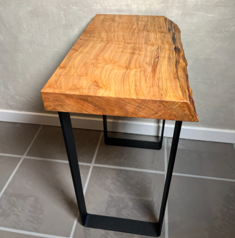 SlabEdge Live Edge Solid Wood Side Table 20-Inch | WoodsBuddy