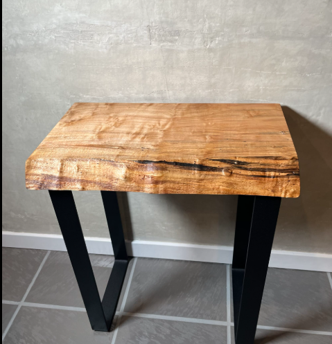 SlabEdge Live Edge Solid Wood Side Table 20-Inch | WoodsBuddy