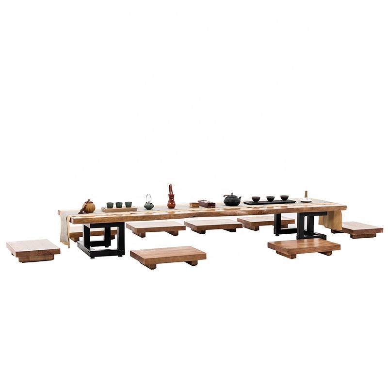 Low Floor Wooden Live Edge Dining Table in Solid Acacia Wood – ,6 Seater