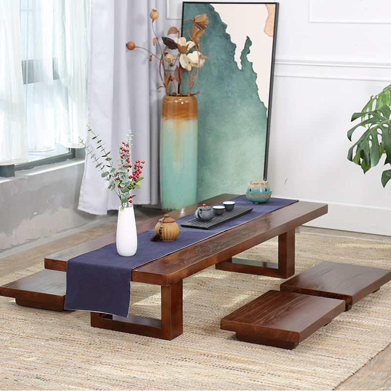 Wood's Buddy Compact Low Floor Solid Wood Dining Table  | 4 Seater