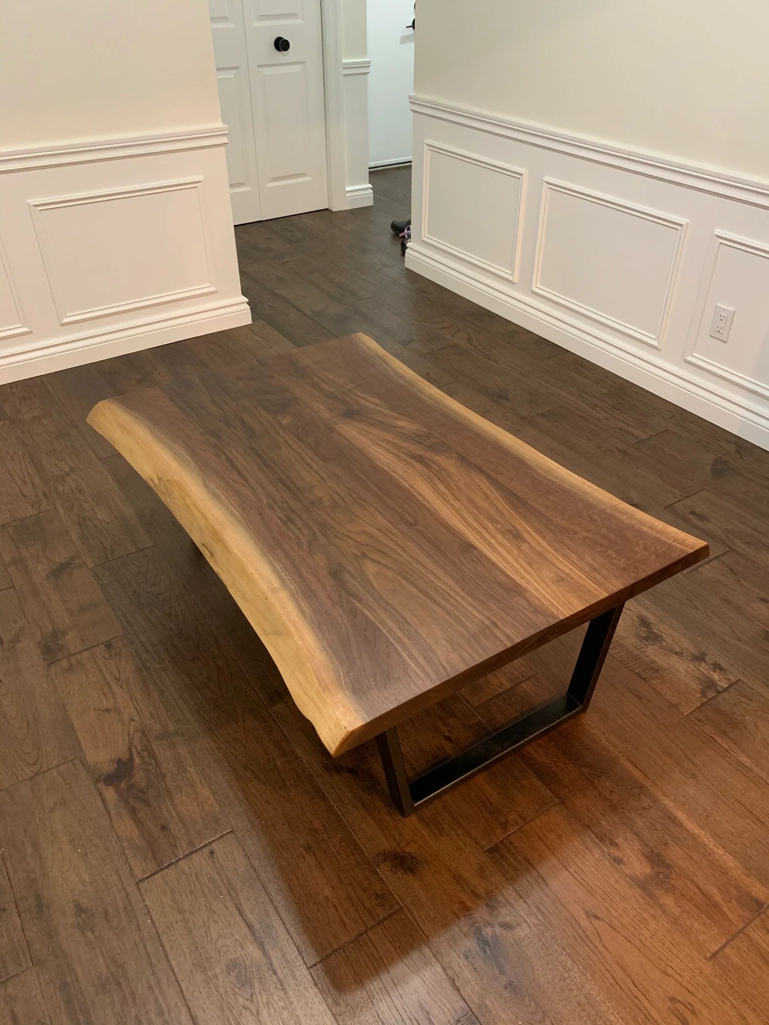 Nerano Live Edge Coffee Table 3x2 ft – Solid Wood Rustic Centerpiece | WoodsBuddy