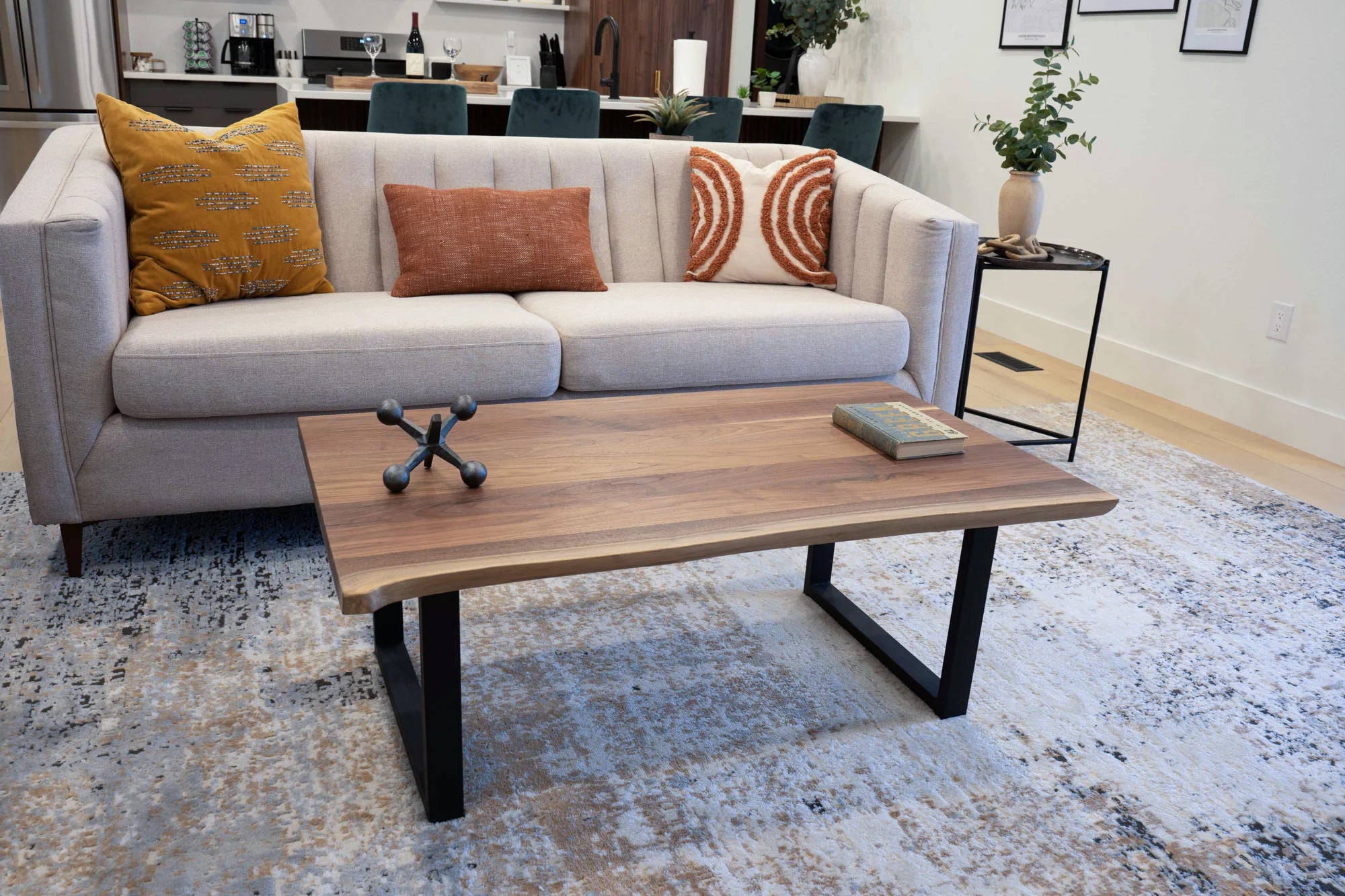 Virello Live Edge Coffee Table 3.5x2 ft – Solid Wood Modern Rustic Centerpiece | WoodsBuddy