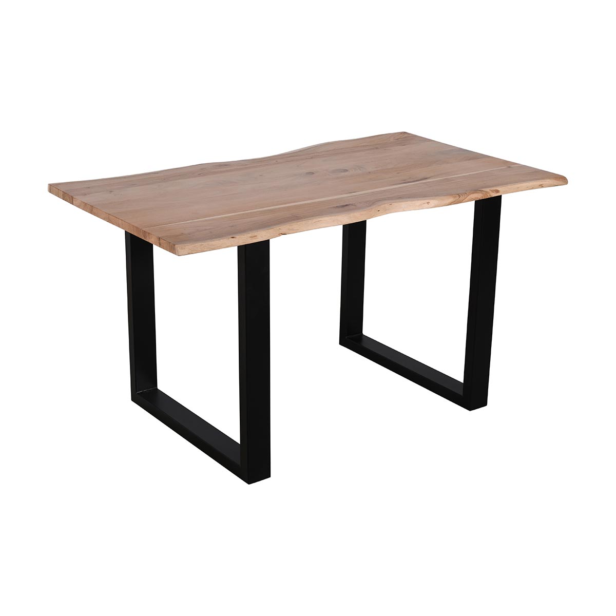 Handcrafted Live Edge Solid Wood Dining Table - Rustic Design