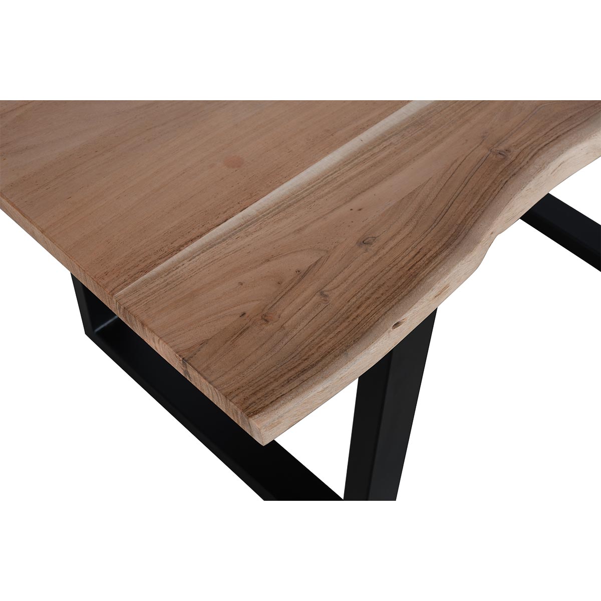 Handcrafted Live Edge Solid Wood Dining Table - Rustic Design