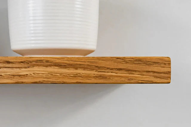 Vistara Solid Wood Floating Wall Shelves Set of 3 24x6 Minimal | WoodsBuddy