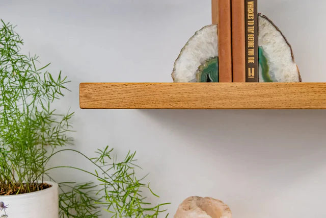 Vistara Solid Wood Floating Wall Shelves Set of 3 24x6 Minimal | WoodsBuddy