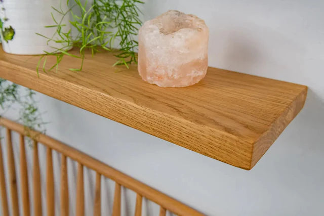 Vistara Solid Wood Floating Wall Shelves Set of 3 24x6 Minimal | WoodsBuddy