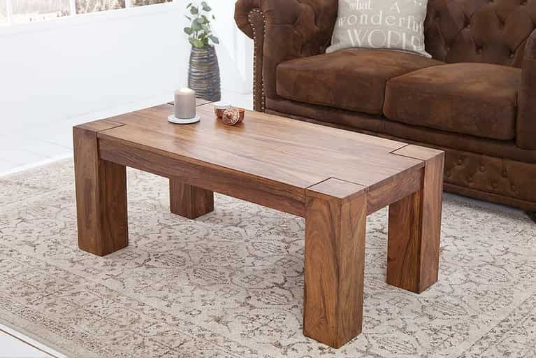 WoodsBuddy CraftLine Solid Wood Coffee Table – 3 ft