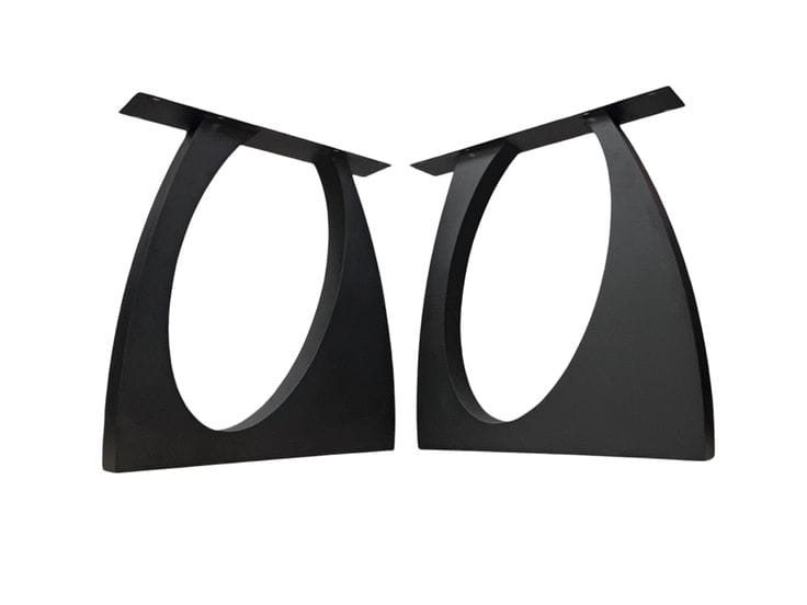 Wood's Buddy Sculpted Arc Mild Steel Table Legs | Heavy Duty Designer Base