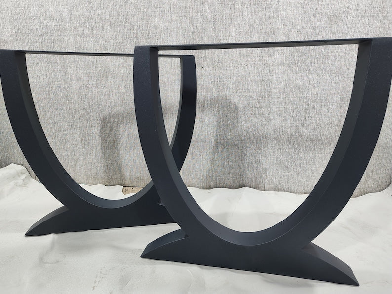 Wood's Buddy Crescent Arc Mild Steel Table Legs | Heavy Duty Designer Base