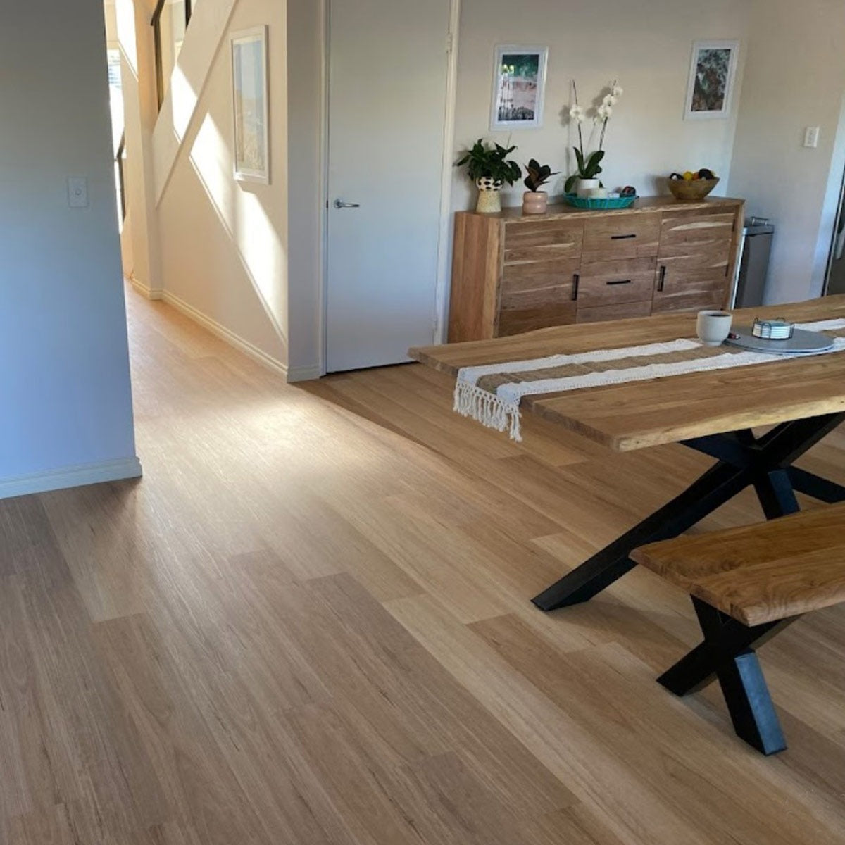 Live Edge Acacia Wood Dining Table | Natural Edge Dining Table Design with X Metal Legs