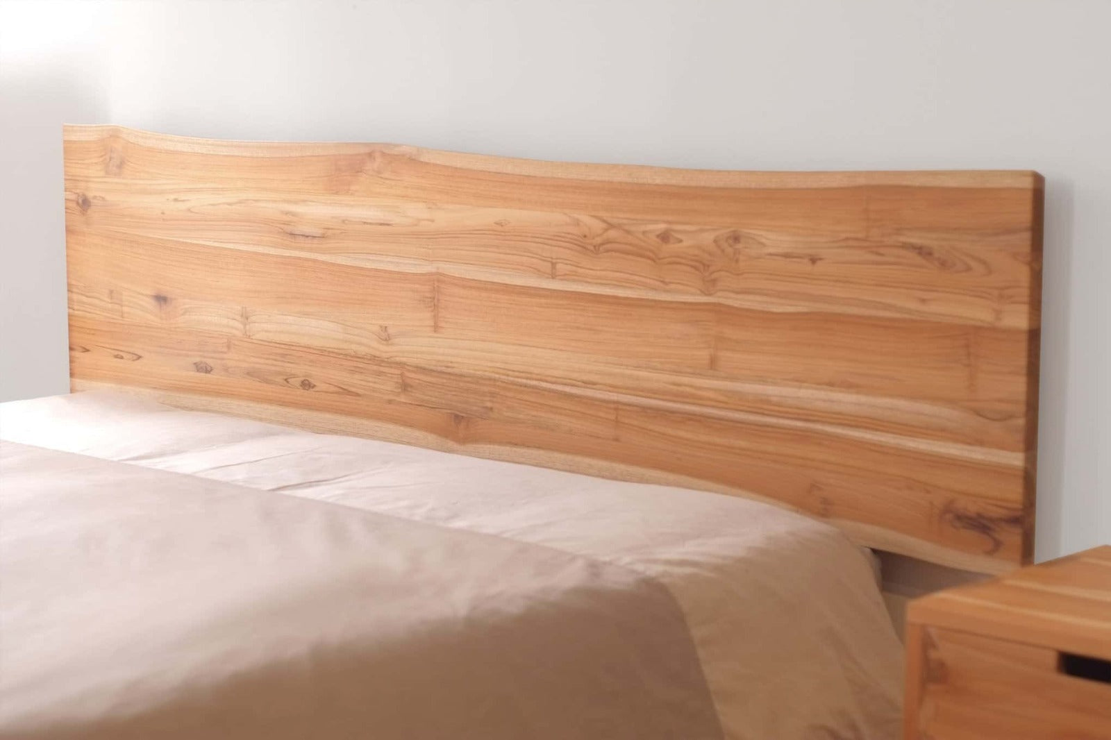 Live Edge Solid Wood Headboard – Handcrafted Natural Wood Bed Headboard