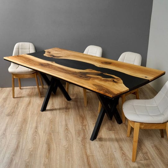 "Black epoxy resin river table

Epoxy resin dining table 6 seater

Solid wood epoxy dining table online

Industrial resin river dining table

Handcrafted epoxy wood dining furniture

Live edge resin river table design

Black epoxy and acacia wood table

Rustic epoxy resin dining set

Resin river wooden dining furniture

Matte finish epoxy resin table"