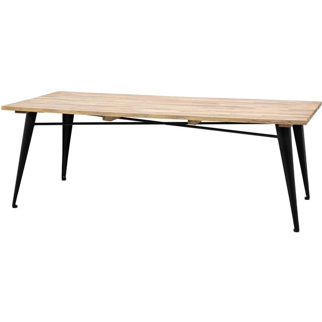 Gravita Dining Table with Bench Set – 6 Ft Solid Wood Industrial 4–5 Seater + 3 Chairs | WoodsBuddy