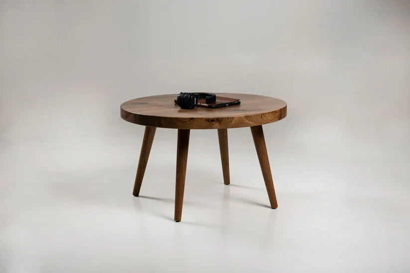 Vesta Round Solid Wood Coffee Table | 24-Inch | WoodsBuddy
